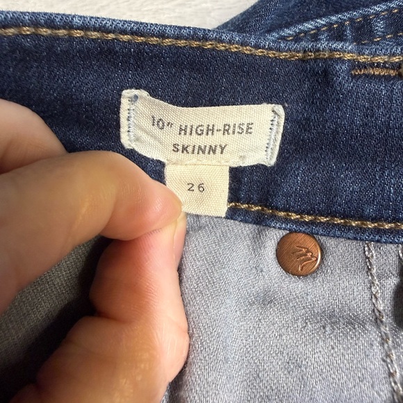Madewell Dark Blue 10 Inch High Rise Skinny Jeans - Picture 3 of 7